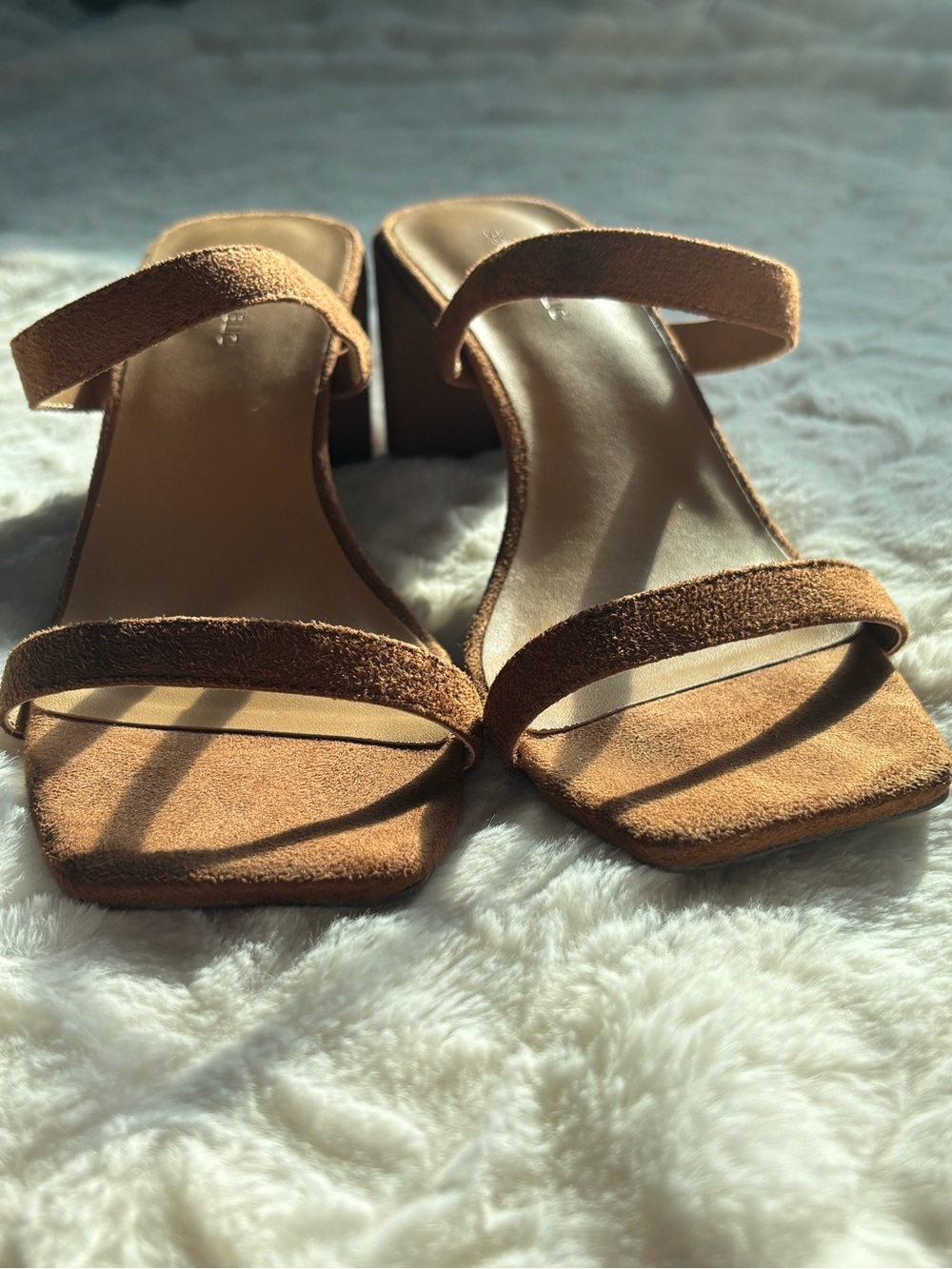 Banana Republic Brown Suede Double-Strap Block Heel Sandals - Picture 5 of 10